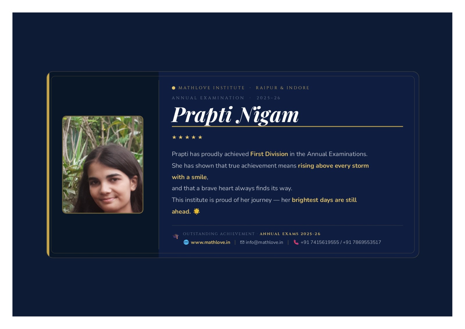 Math Love Institute Slide 2